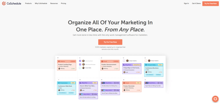 Best Marketing Blog, CoSchedule.