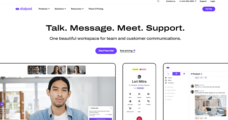 Produced by the team that created Google Voice, Dialpad focuses on better sound and connection regardless of the location of any of the users and places emphasis on powering their features on existing devices. DialPad is ideal for mid-sized and larger businesses.